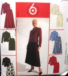 4167 McCalls  6 EZ UNLINED JACKETS, STRAIGHT- FLARE SKIRT PATTERN 10-16, OR 16-22 CHOICE